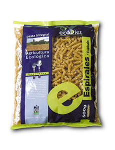 arroz y pasta ESPIRALES INTEGRAL ECO 500grs