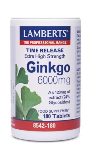 GINKGO BILOBA 6000mg 180 tabletas