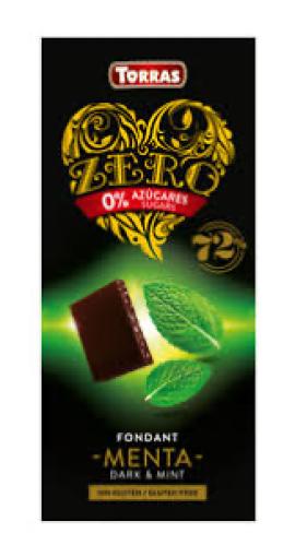 produtos de confeitaria e chocolates CHOCOLATE NEGRO ZERO 72% MINT 100 GRS